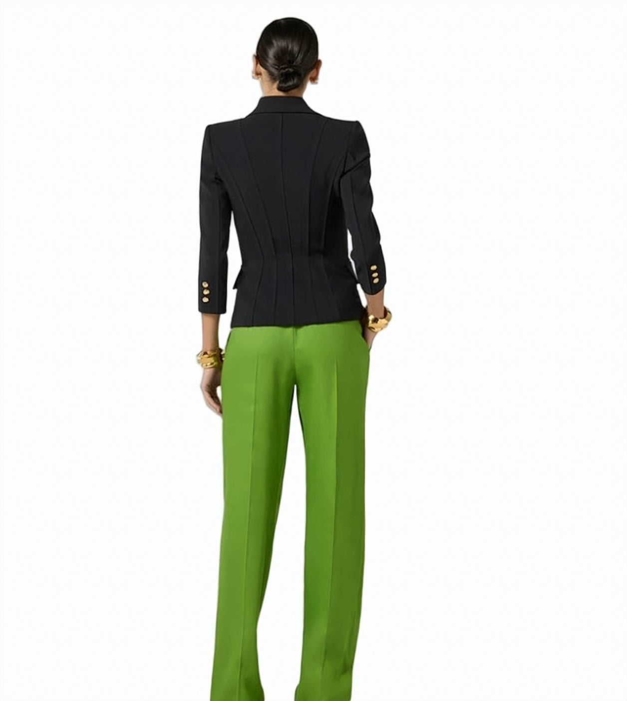 Stretch Crepe Peak Lapel Jacket