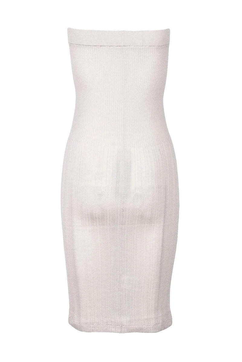 Silk Cashmere Dress - Beige