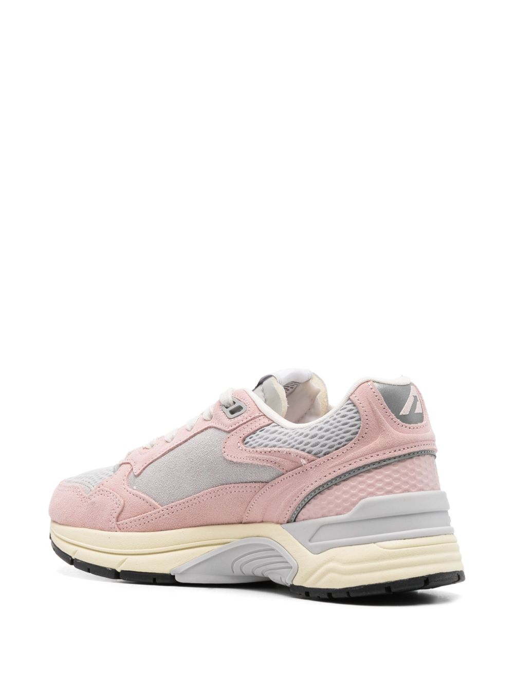 Panelled Light Grey and Soft Pink Sneakers