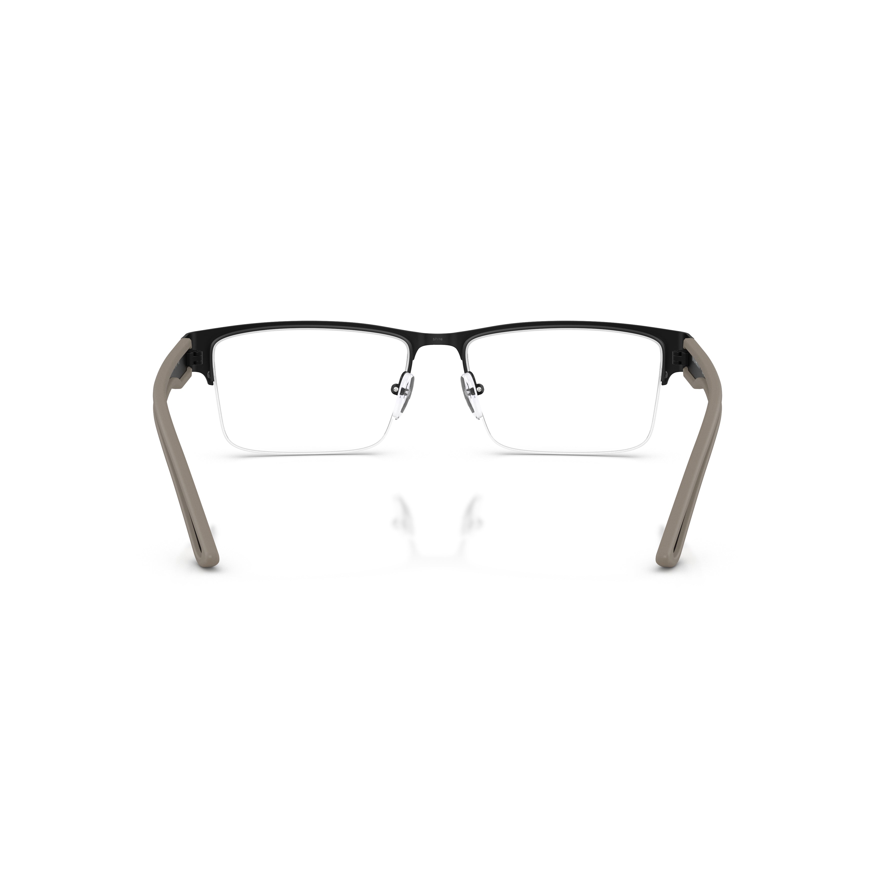 0ea1182 Semi-Rimless Rectangular Eyeglasses with Black Frame