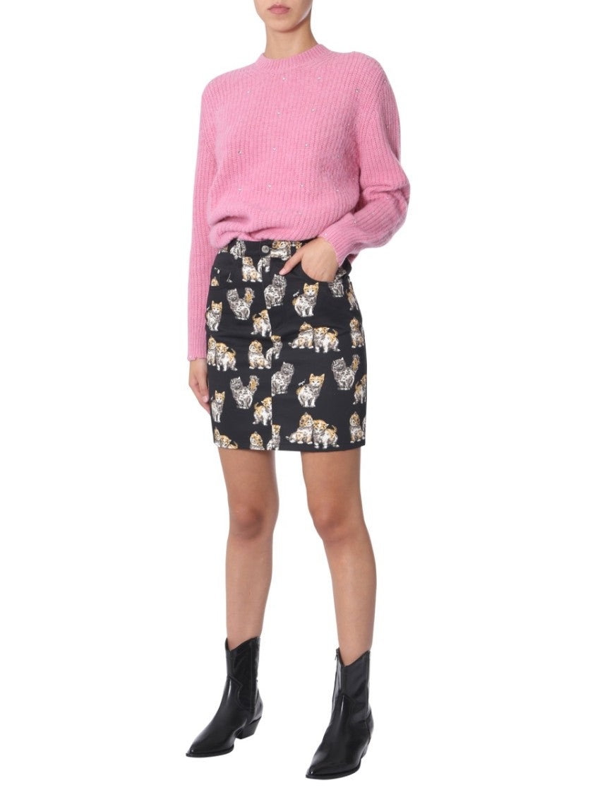 Soft Pink Oversized Crew Neck Sweater