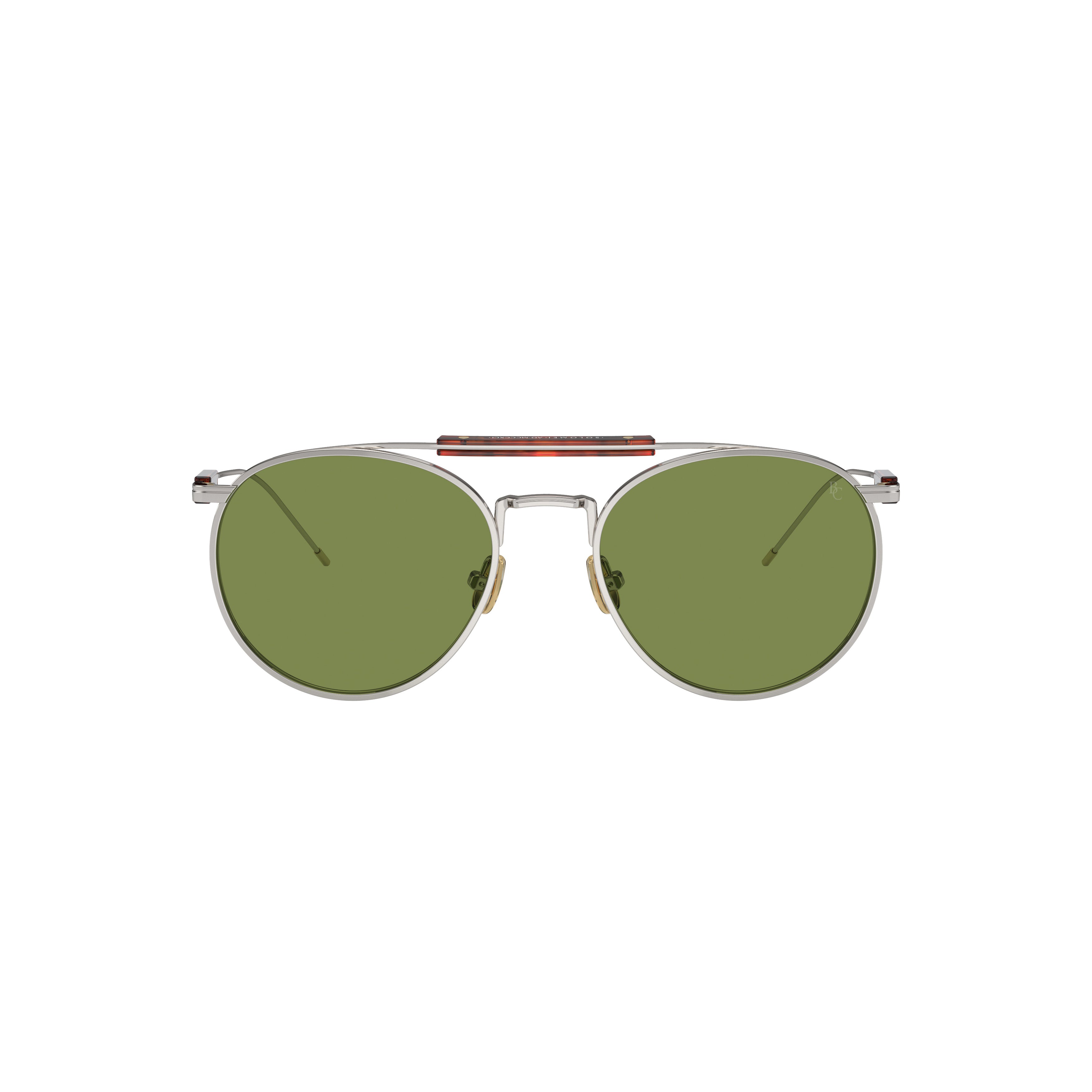 0bc2004st Titanium Frame Sunglasses with Green Lenses