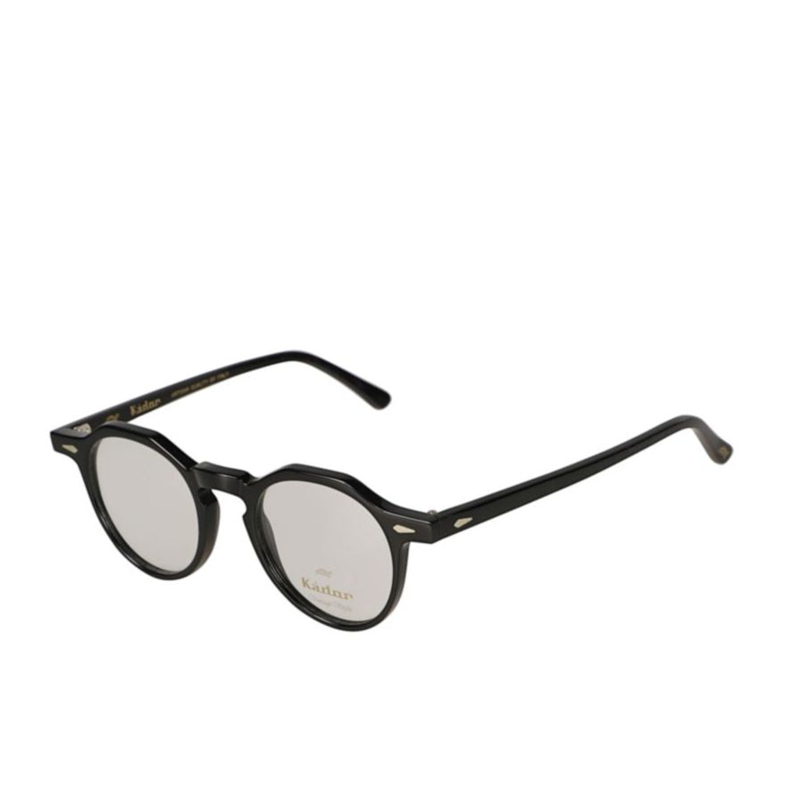 Justin Classic Round Frame Eyeglasses with Geometric Accents
