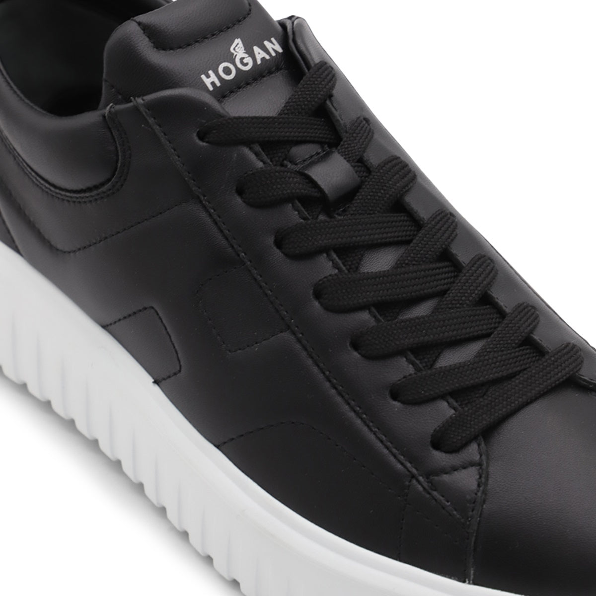 Black Leather Sneakers