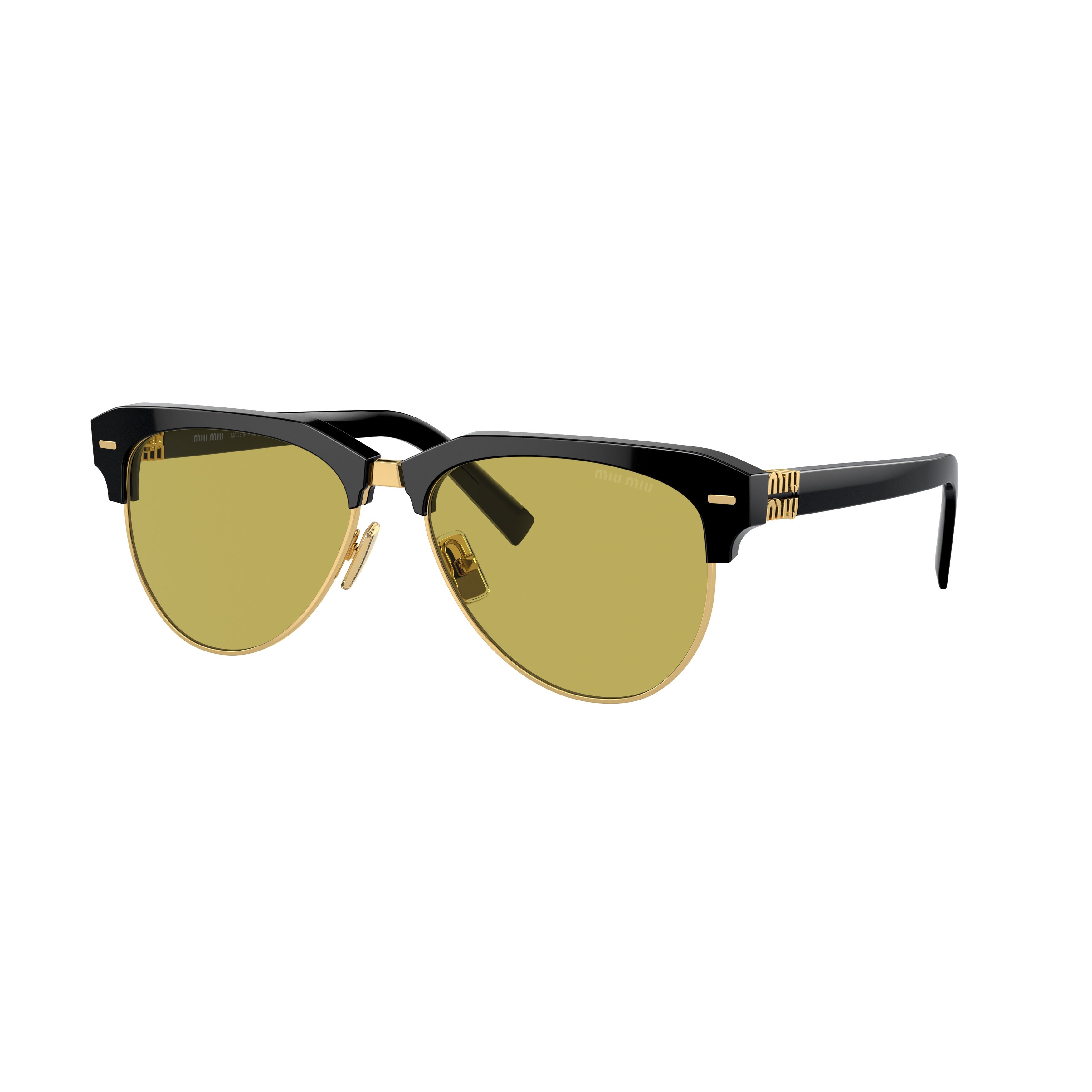 0mu 09zs Bold Half-Rim Sunglasses