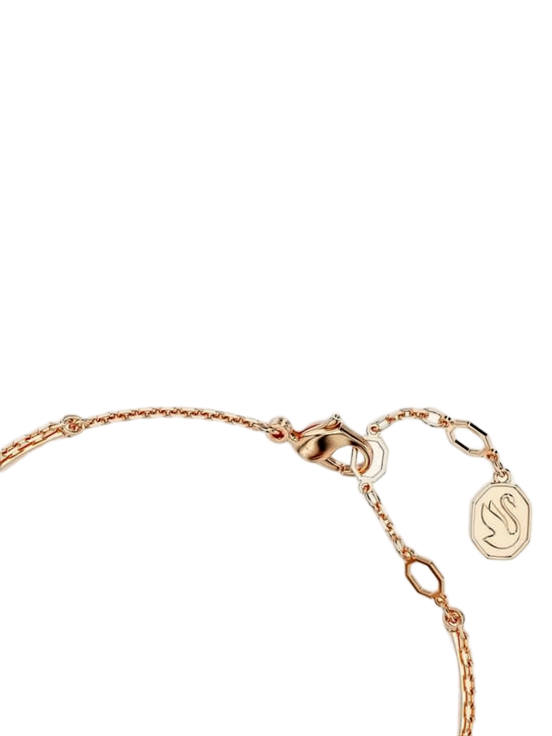 Delicate Rose Gold Bracelet with Black Swan