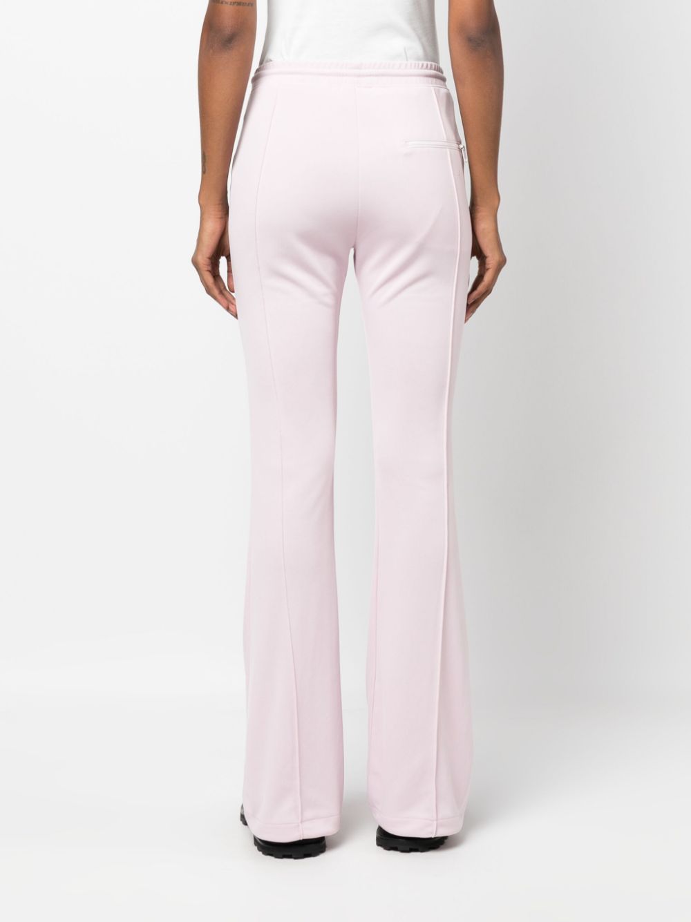 Flared Trousers with Logo Patch