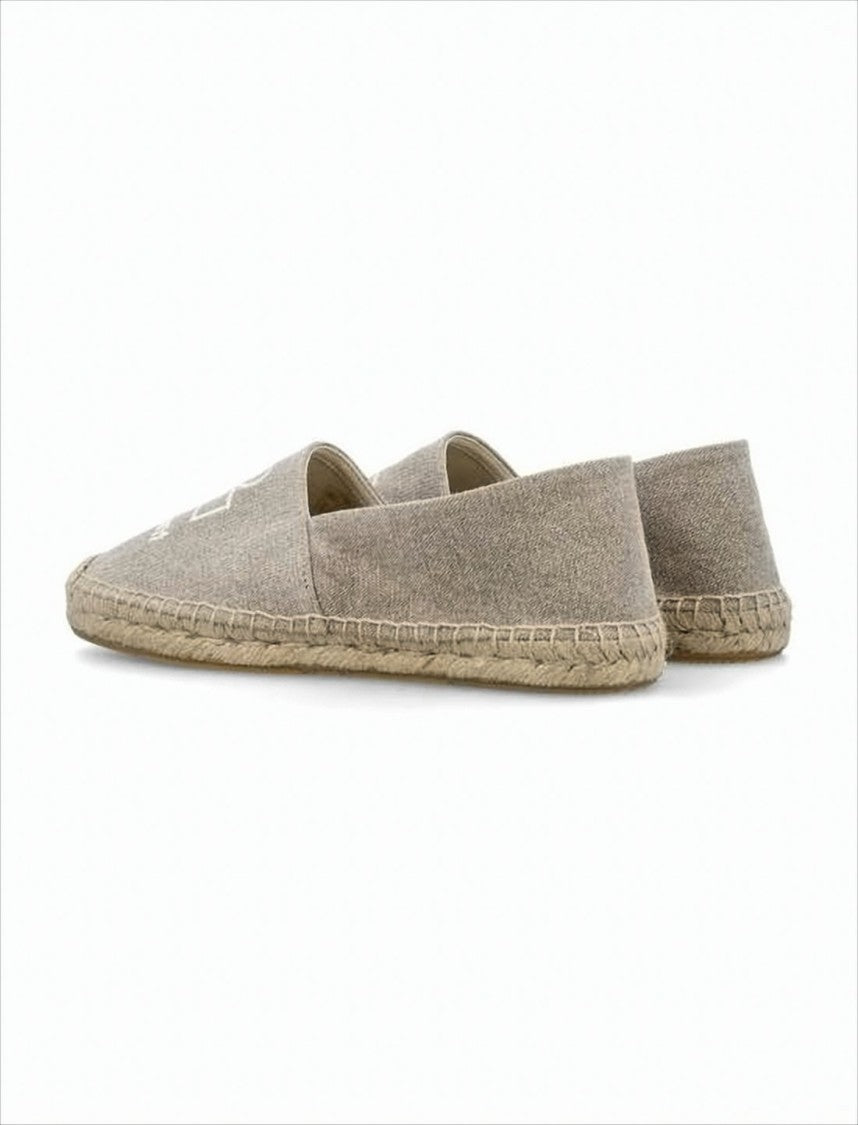 Natural Beige Canvas Slip-On Espadrille Sneakers