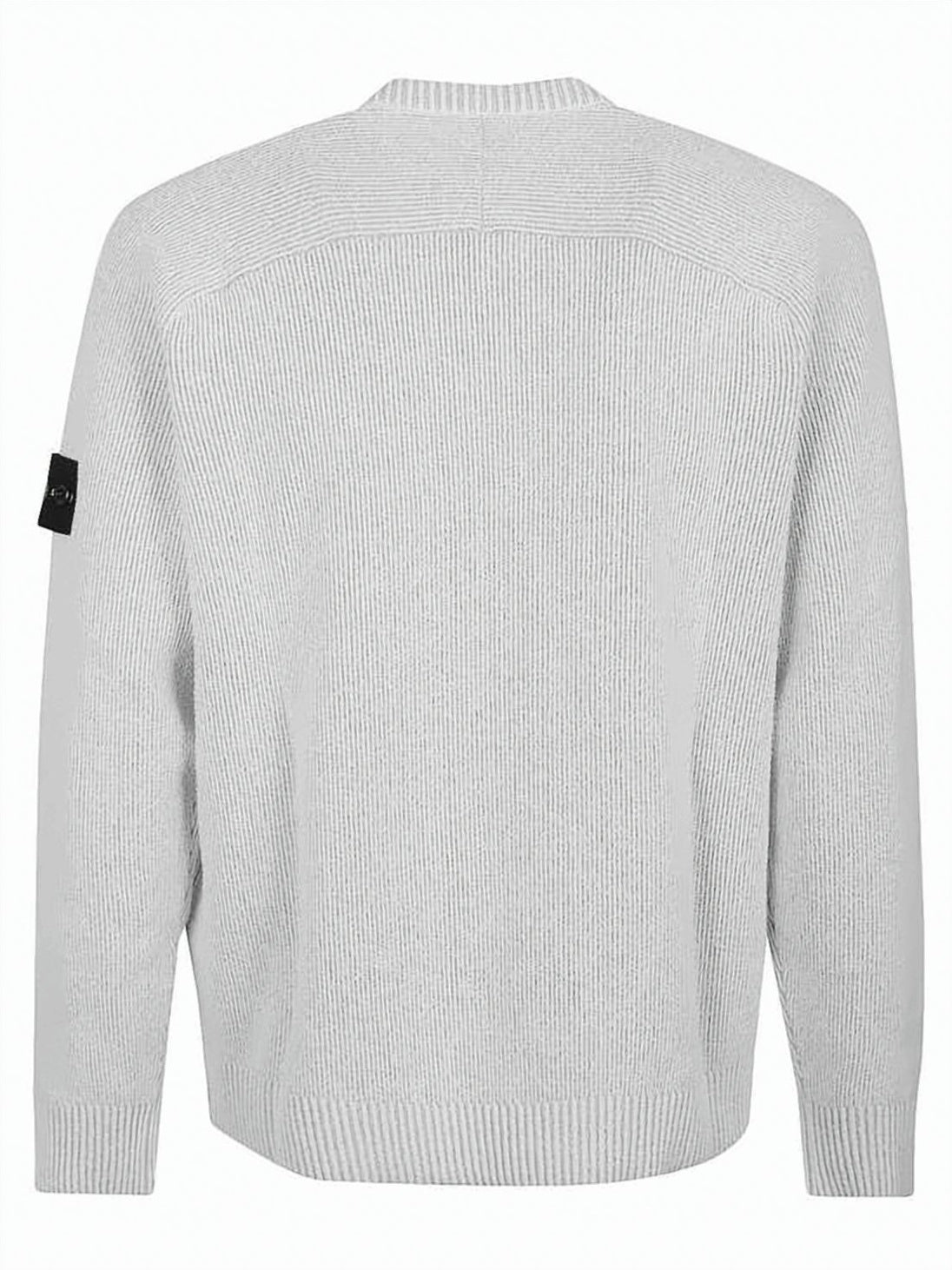 Ribbed Knit Sweater with Iconic Patch