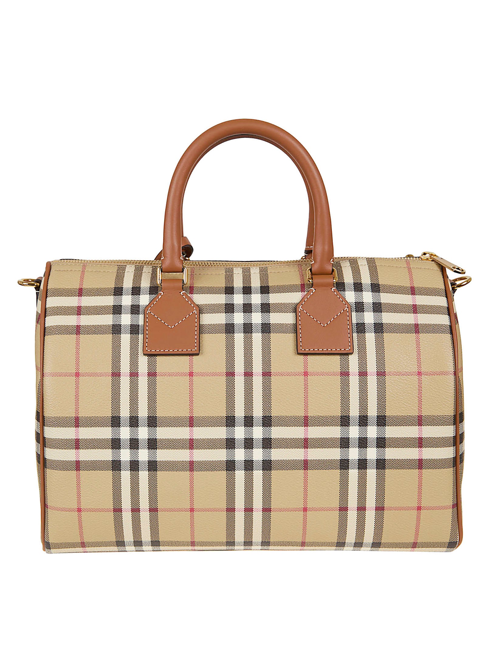 Classic Checkered Brown Shopper Bag