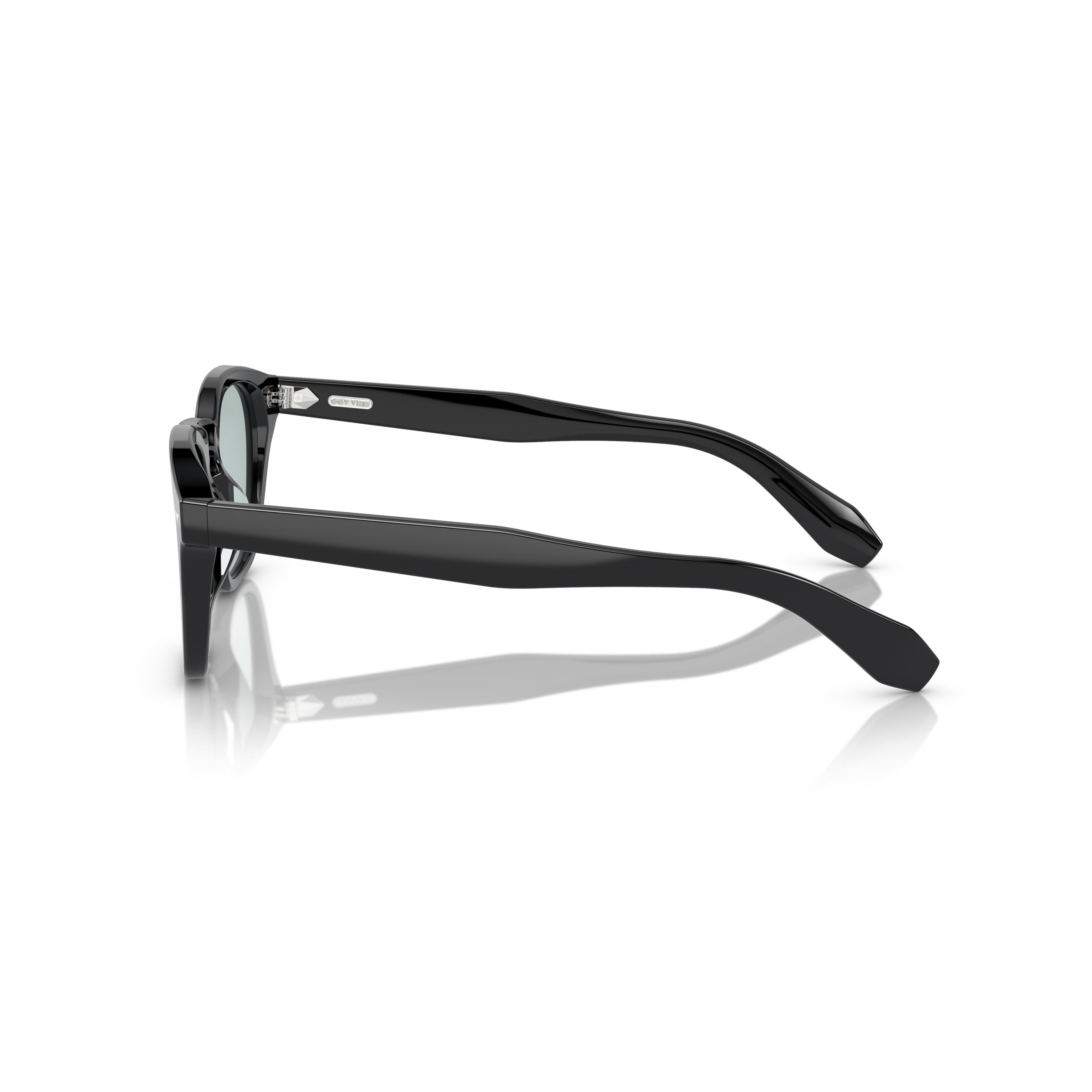 0ov5527u Square Frame Sunglasses with Glossy Black Acetate Finish