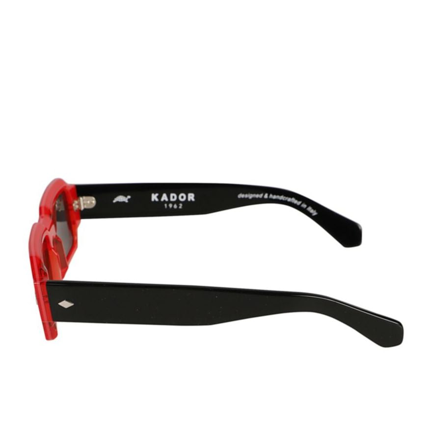 Rock Star Bold Rectangular Frame Sunglasses with Metallic Accents