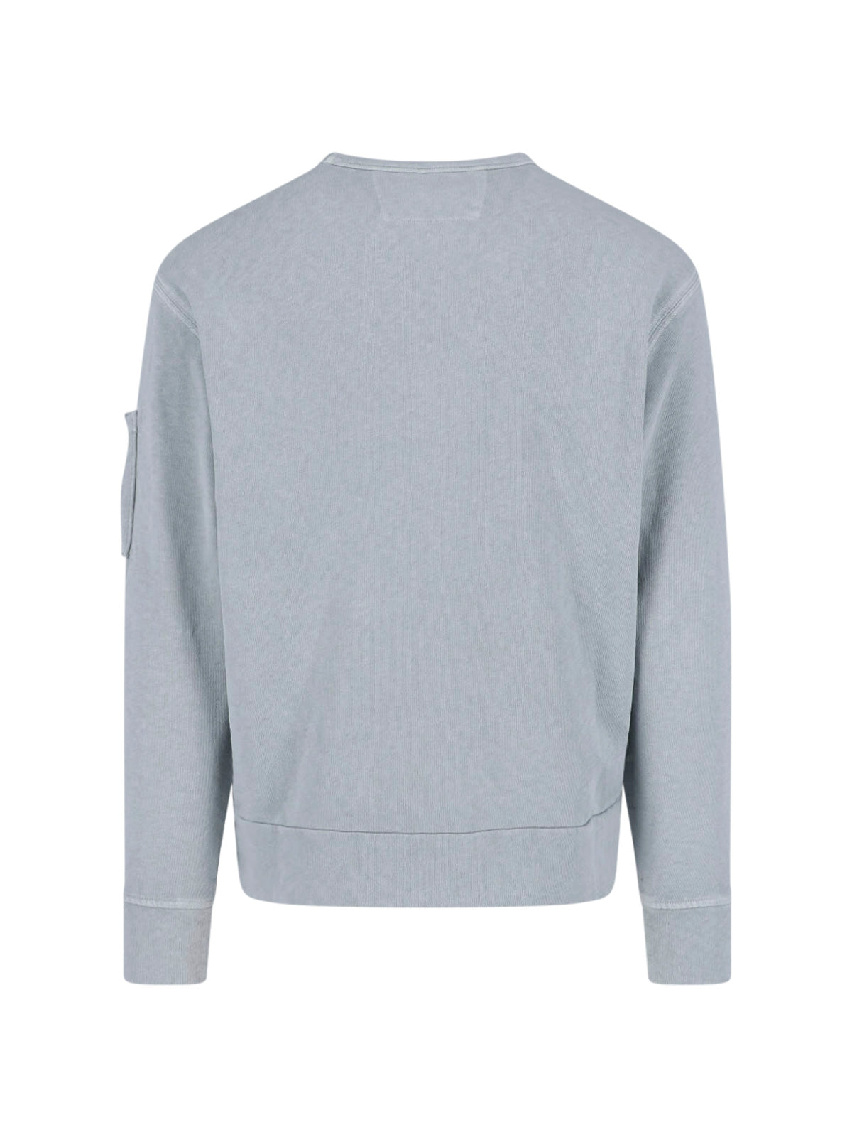 Light Grey Minimalist Logo Patch Sweater