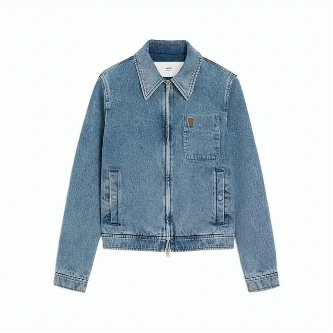Light Blue Denim Jacket with Iconic Heart Detail