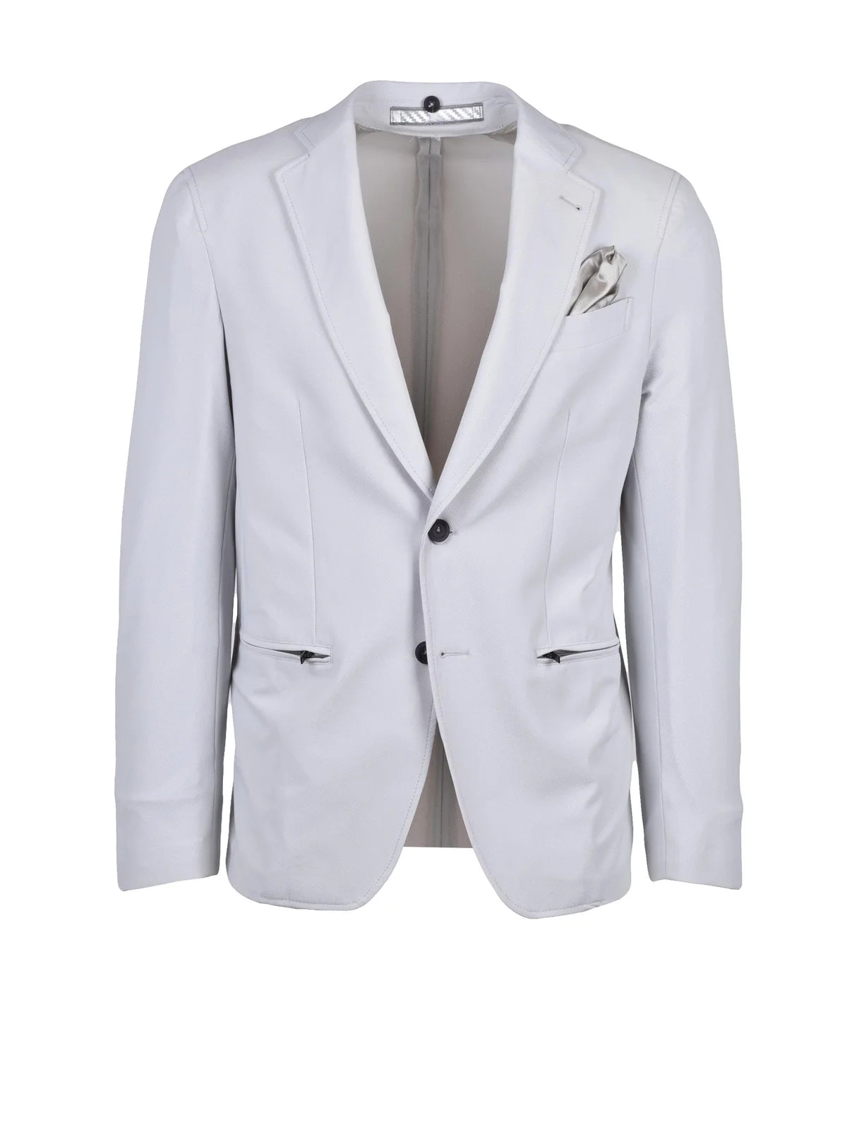 White Men Polyamide Elastane Stretch Jacket