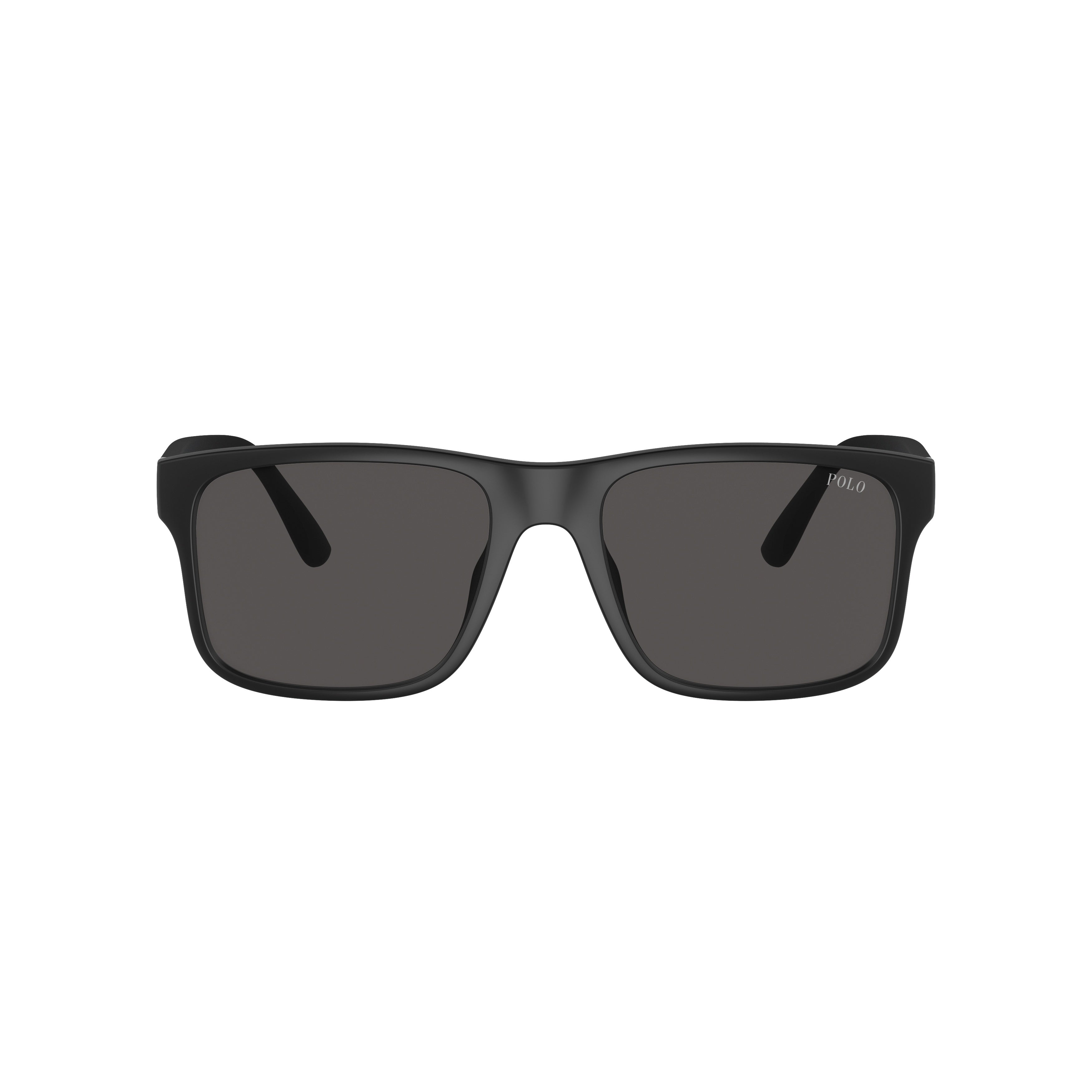 0ph4195u Rectangular Matte Black Sunglasses