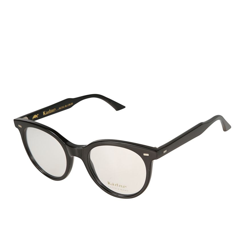 Cynda Classic Round Frame Eyeglasses with Glossy Black Finish