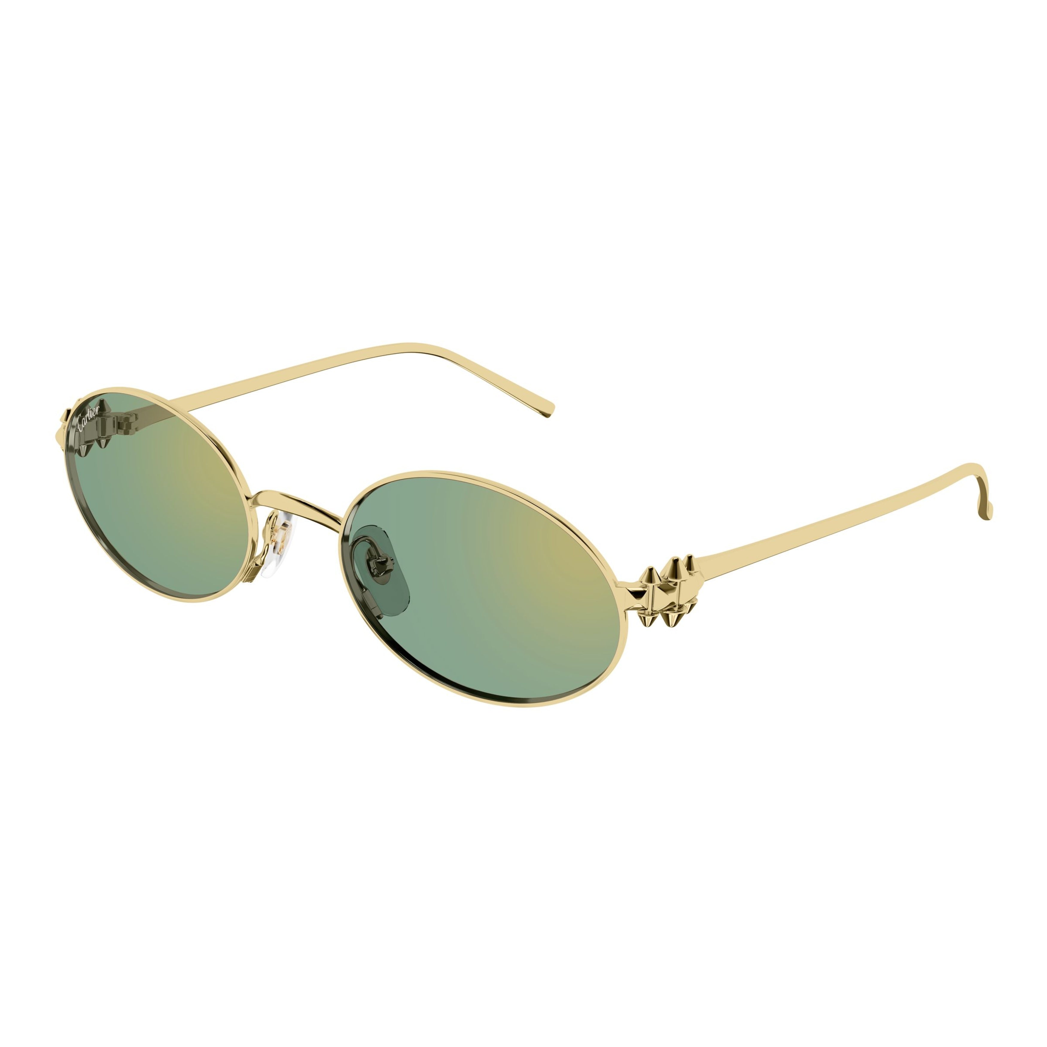 Ct0644s Oval-Shaped Gold Metal Sunglasses