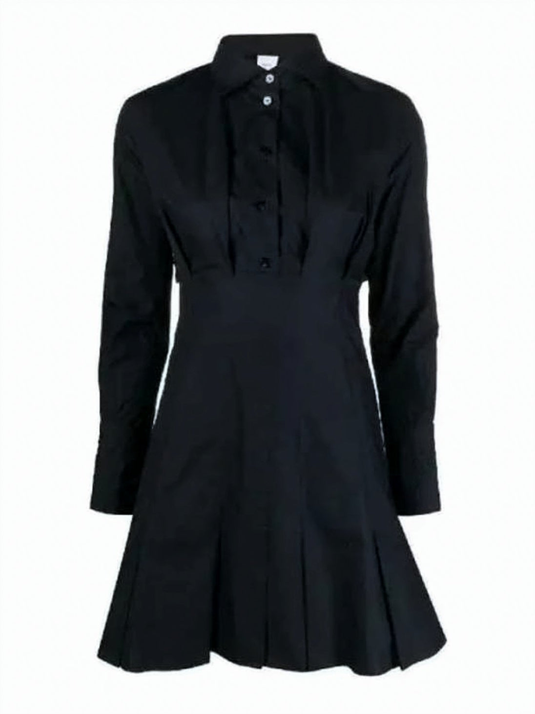 Fitted Midi Dress with Buttoned Placket