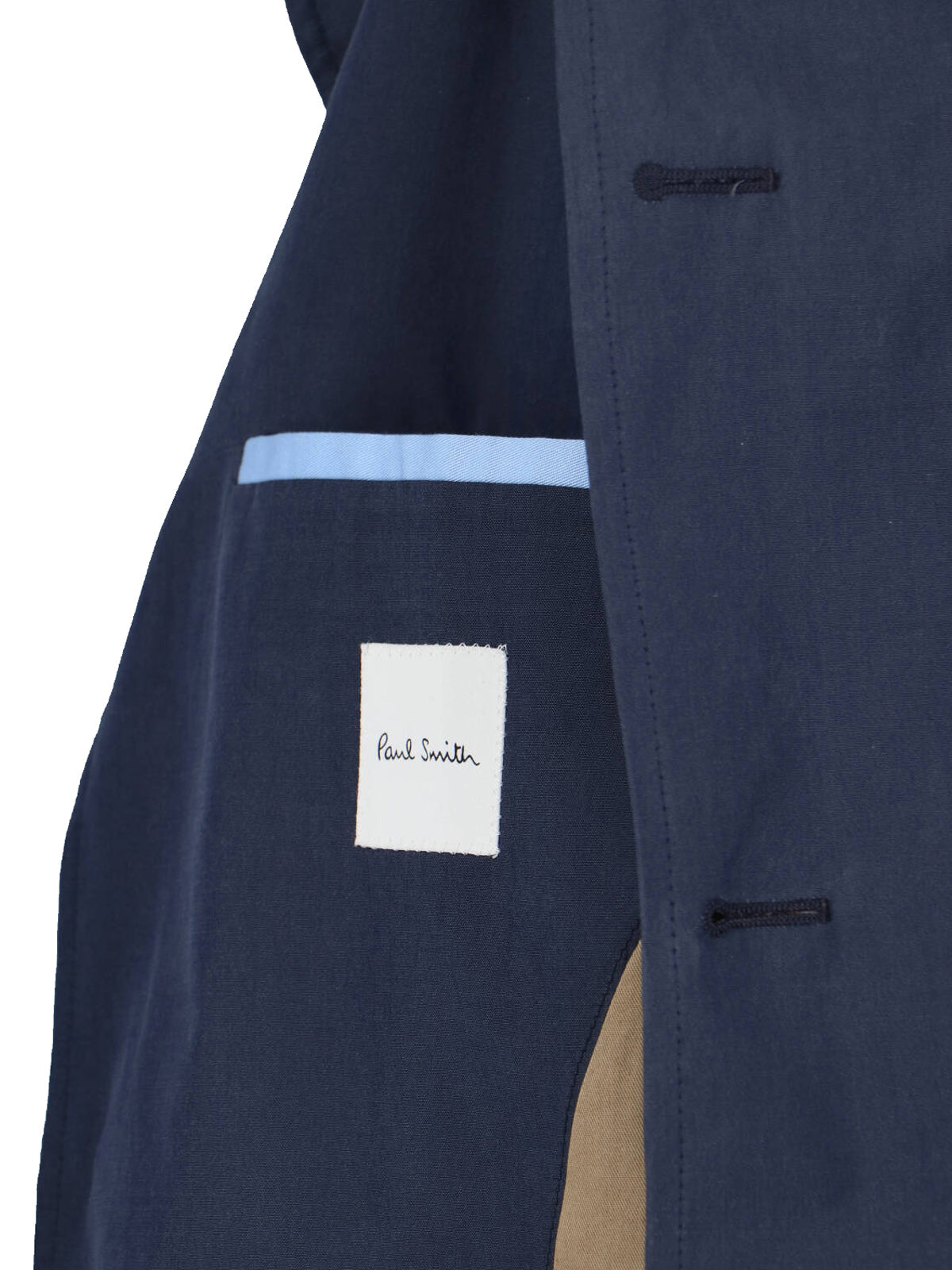 Navy Blue Button-Up Cotton Jacket