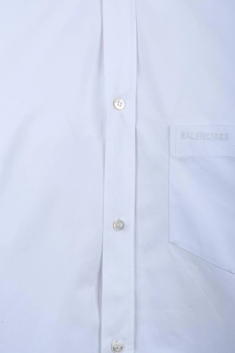 Asymmetric Oversize Shirt - White