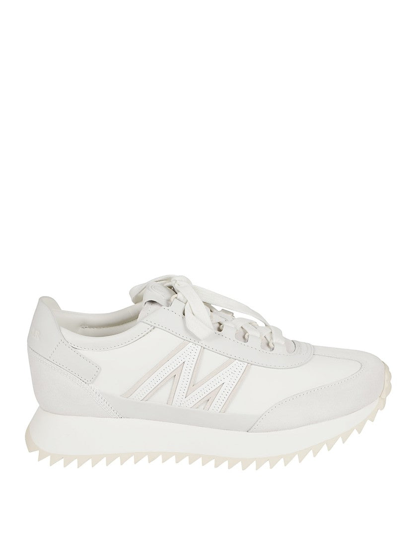 Light Beige Nylon And Suede Sneakers
