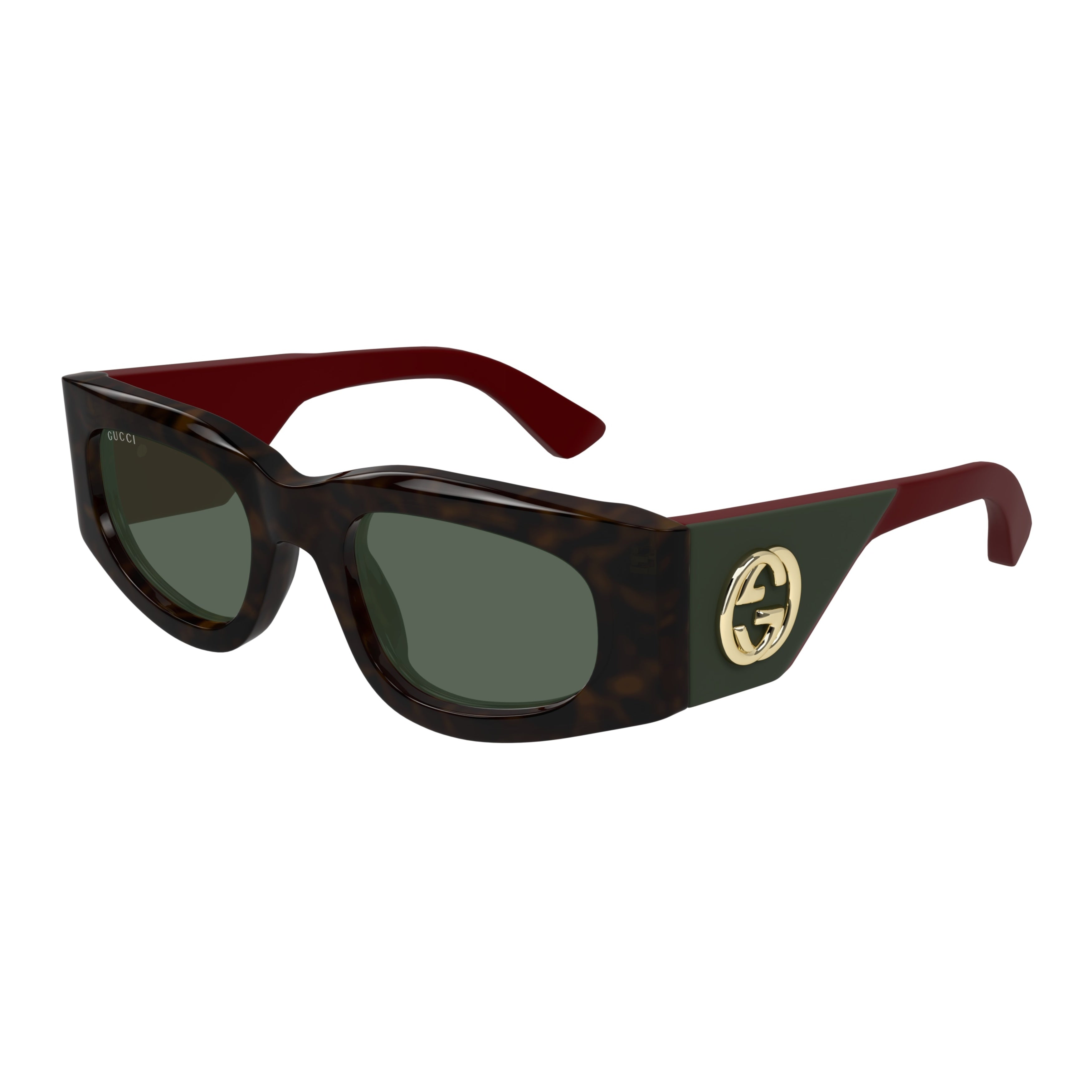 Gg1664s Rectangular Tortoiseshell Sunglasses