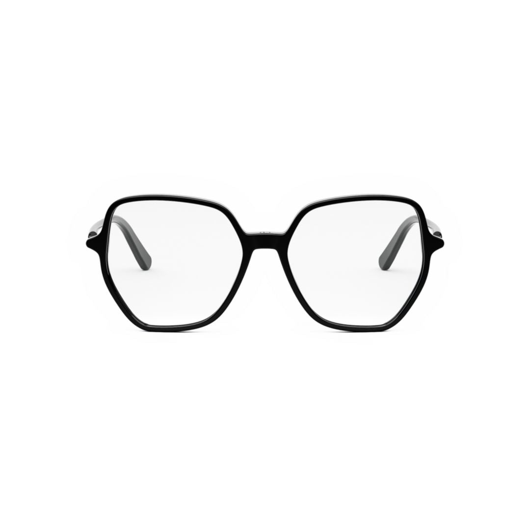 Mini Cd O S8i Oversized Geometric Black Eyeglasses