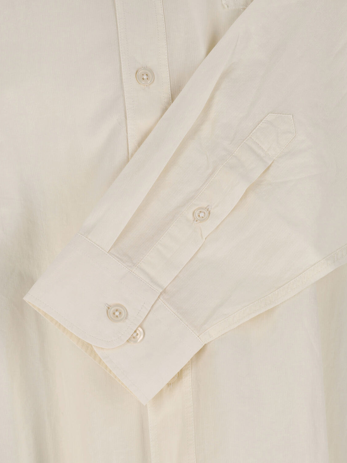Cream Essay Classic Collar Cotton Shirt