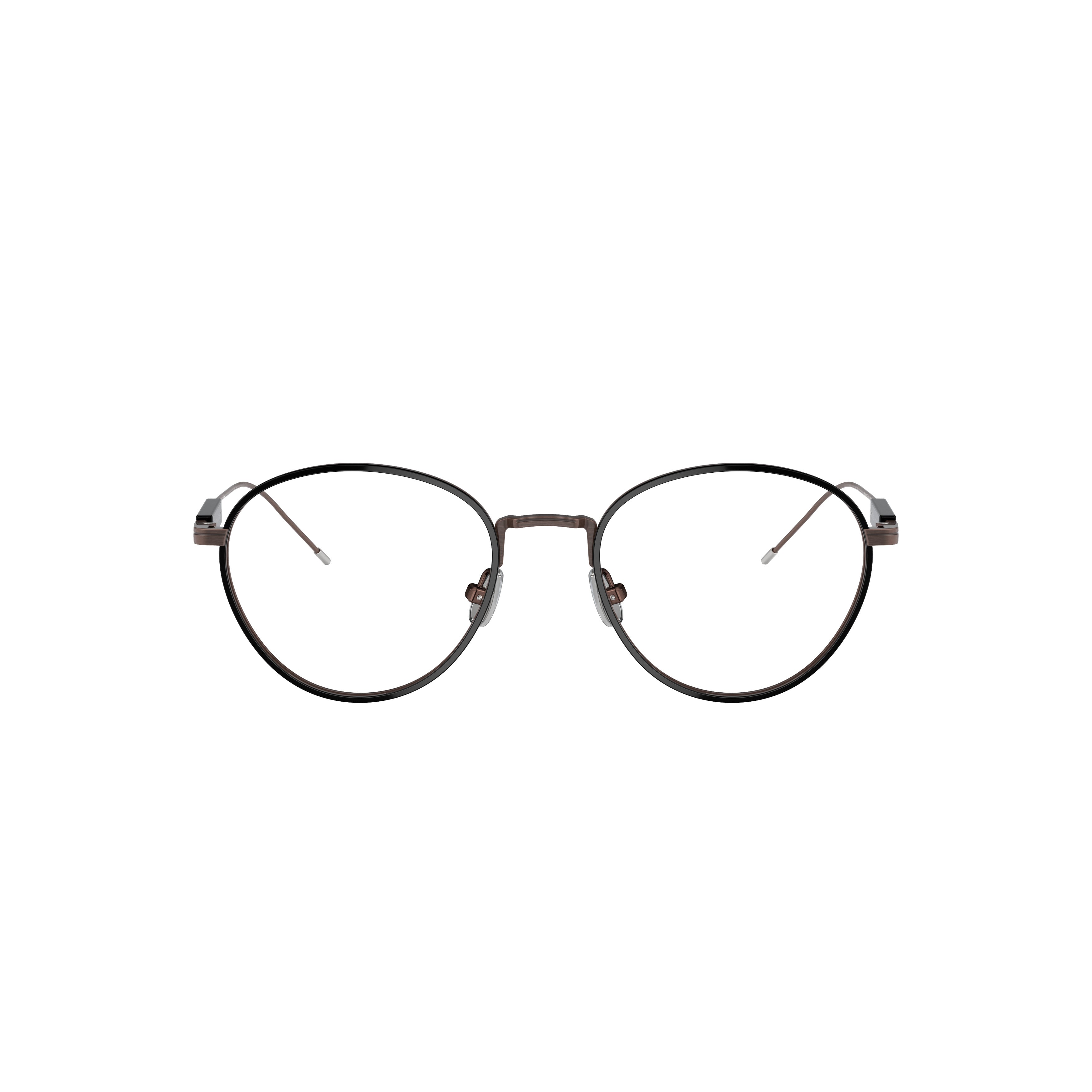 0bc1003t Rounded Titanium Sunglasses with Adjustable Nose Pads