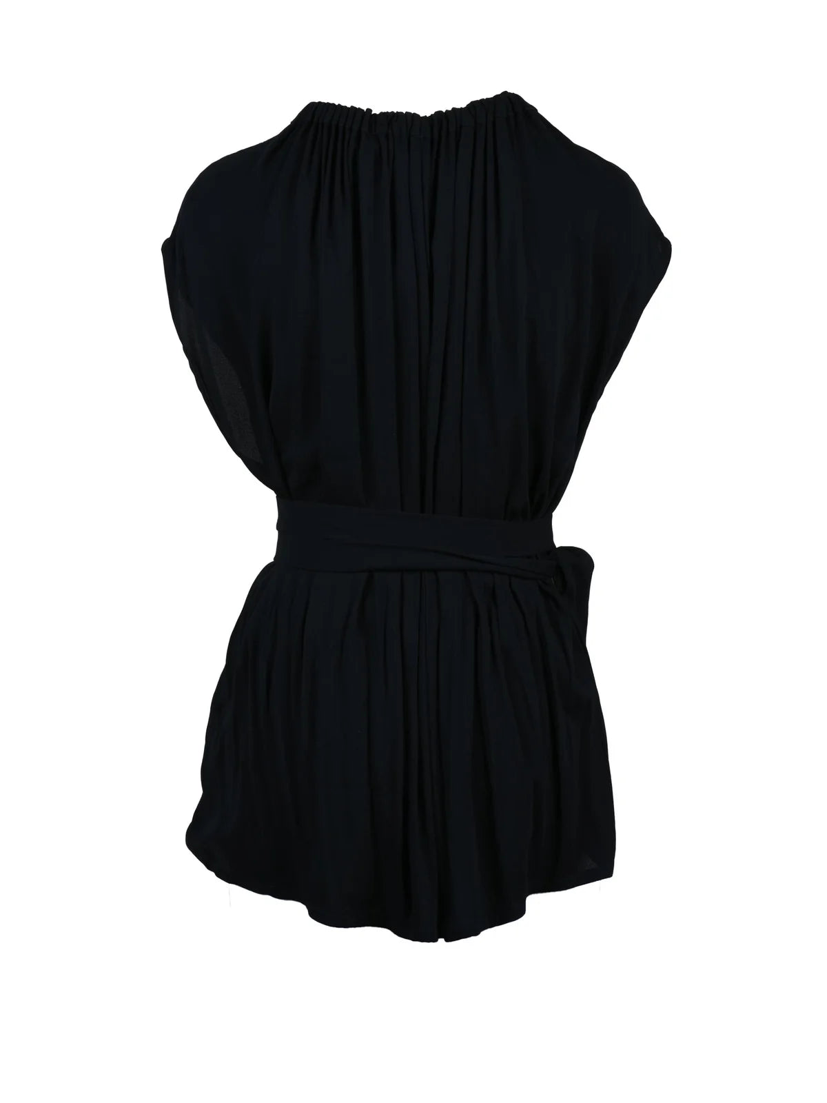 Blue Viscose Elastane Stretch Top