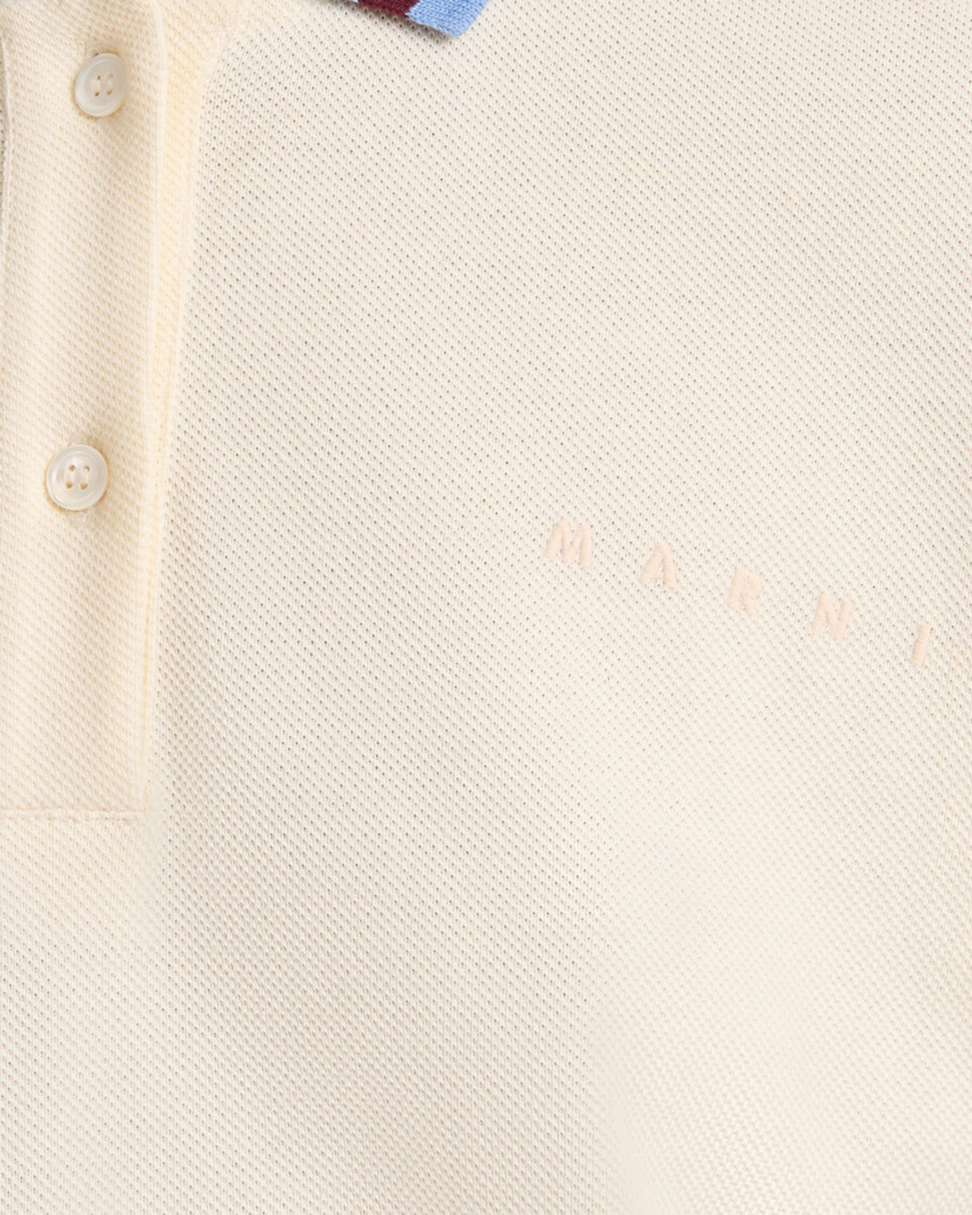 White Polo Shirt With Colored Edges