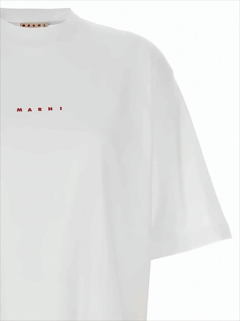 Short-Sleeved Relaxed Fit T-Shirt with Centered Logo