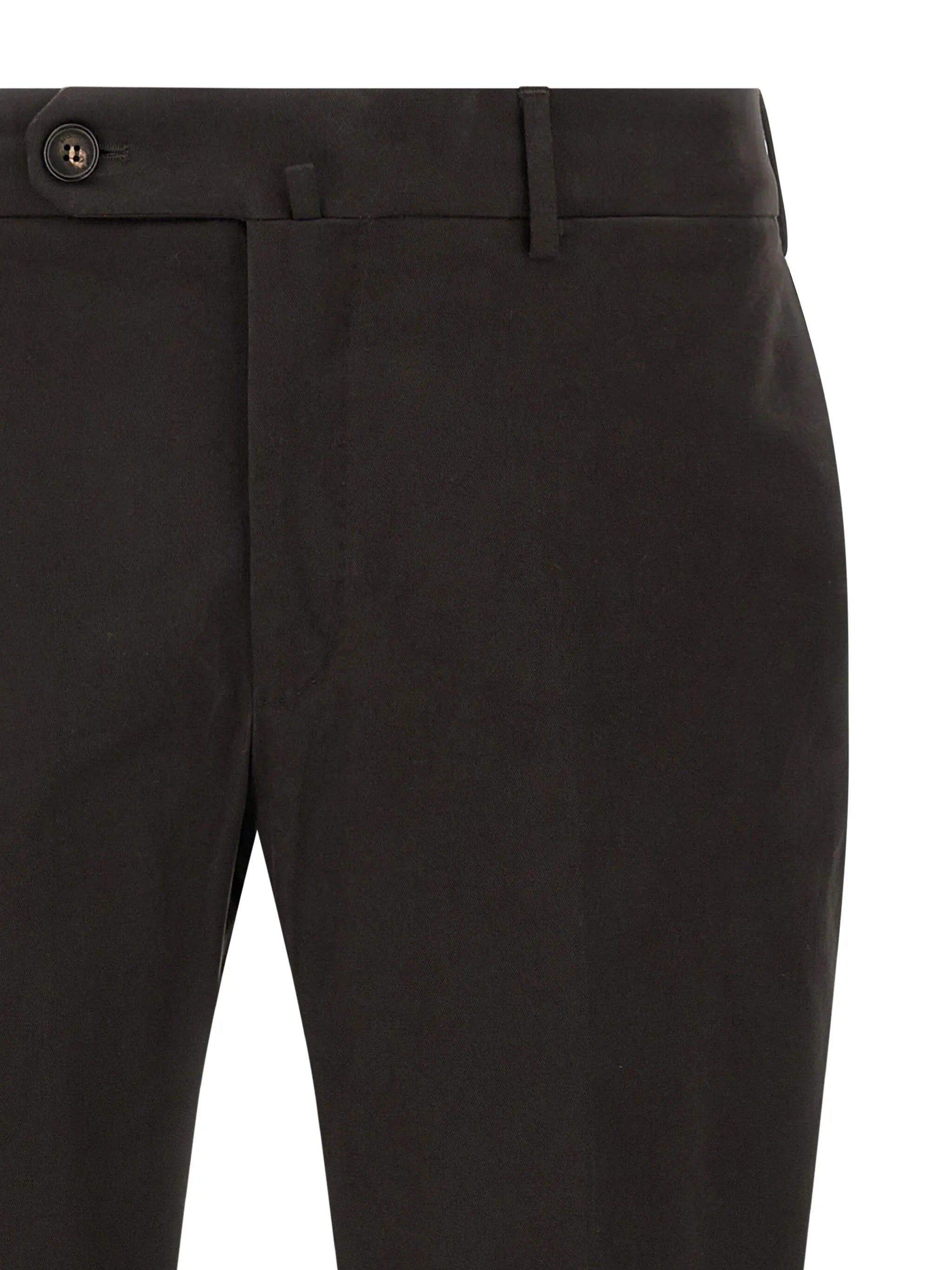 Black Slim-Fit Tailored Structured Pants