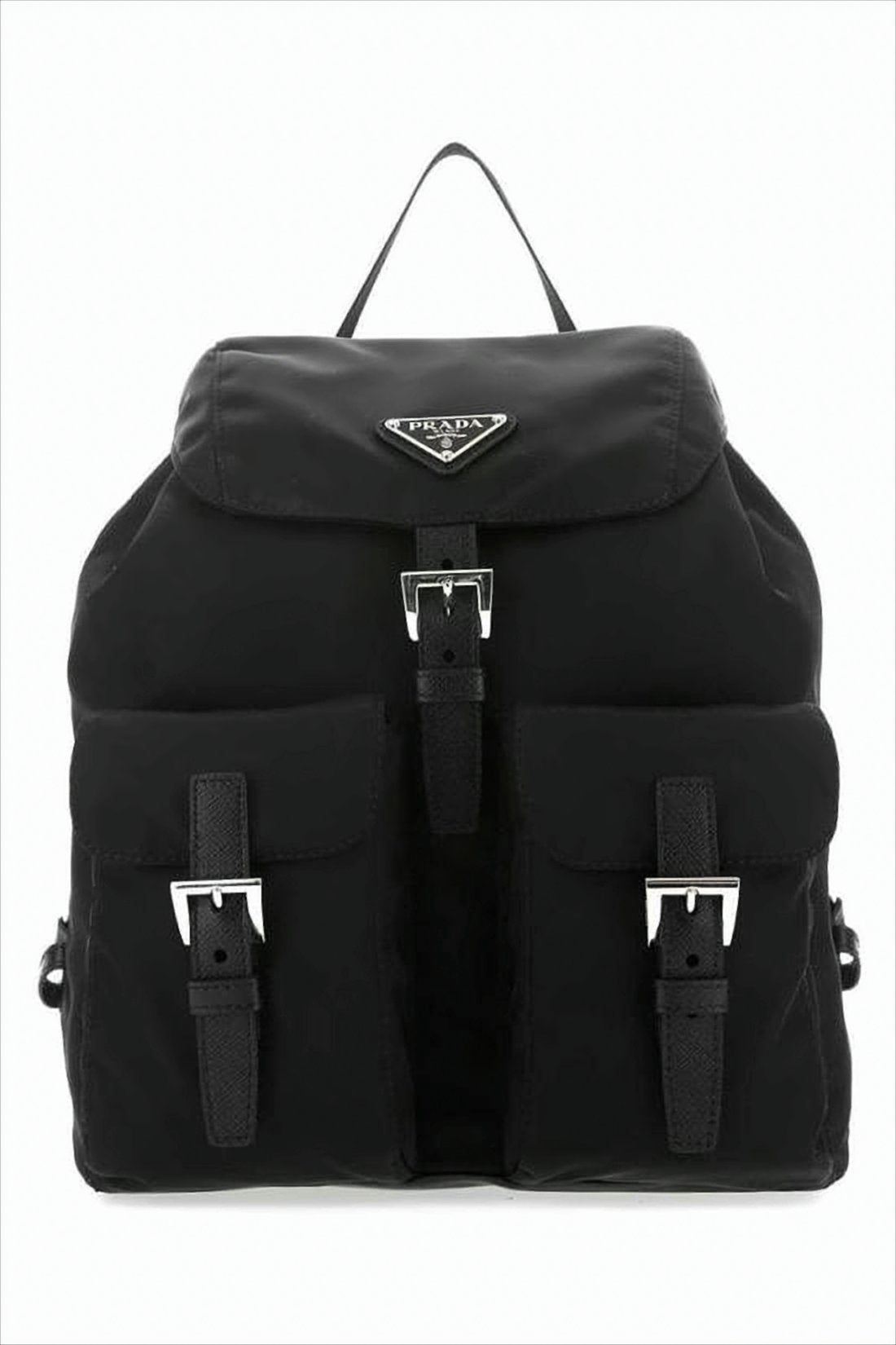 Nylon Flap Top Backpack with Buckle Closure