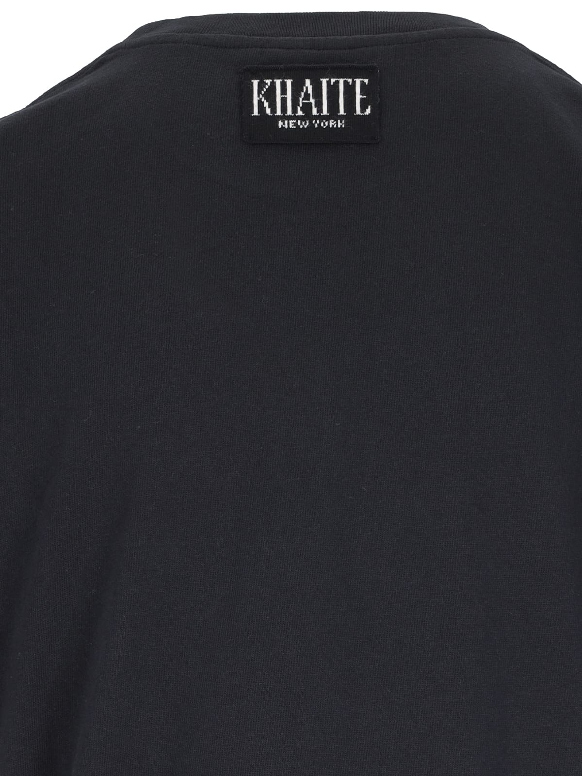 "Mae" T-Shirt, In Black Cotton Jersey
