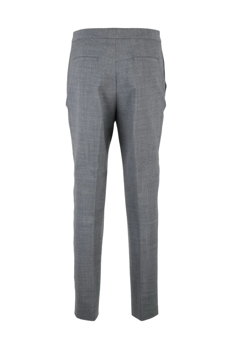 Wool Stretch Trousers - Grey