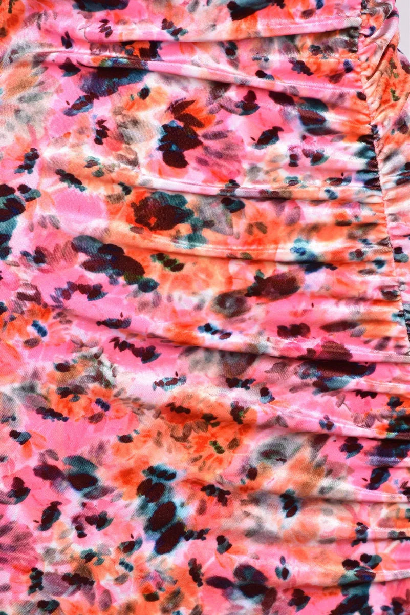 Stretch Velvet Dress Multicolor - Multicolor