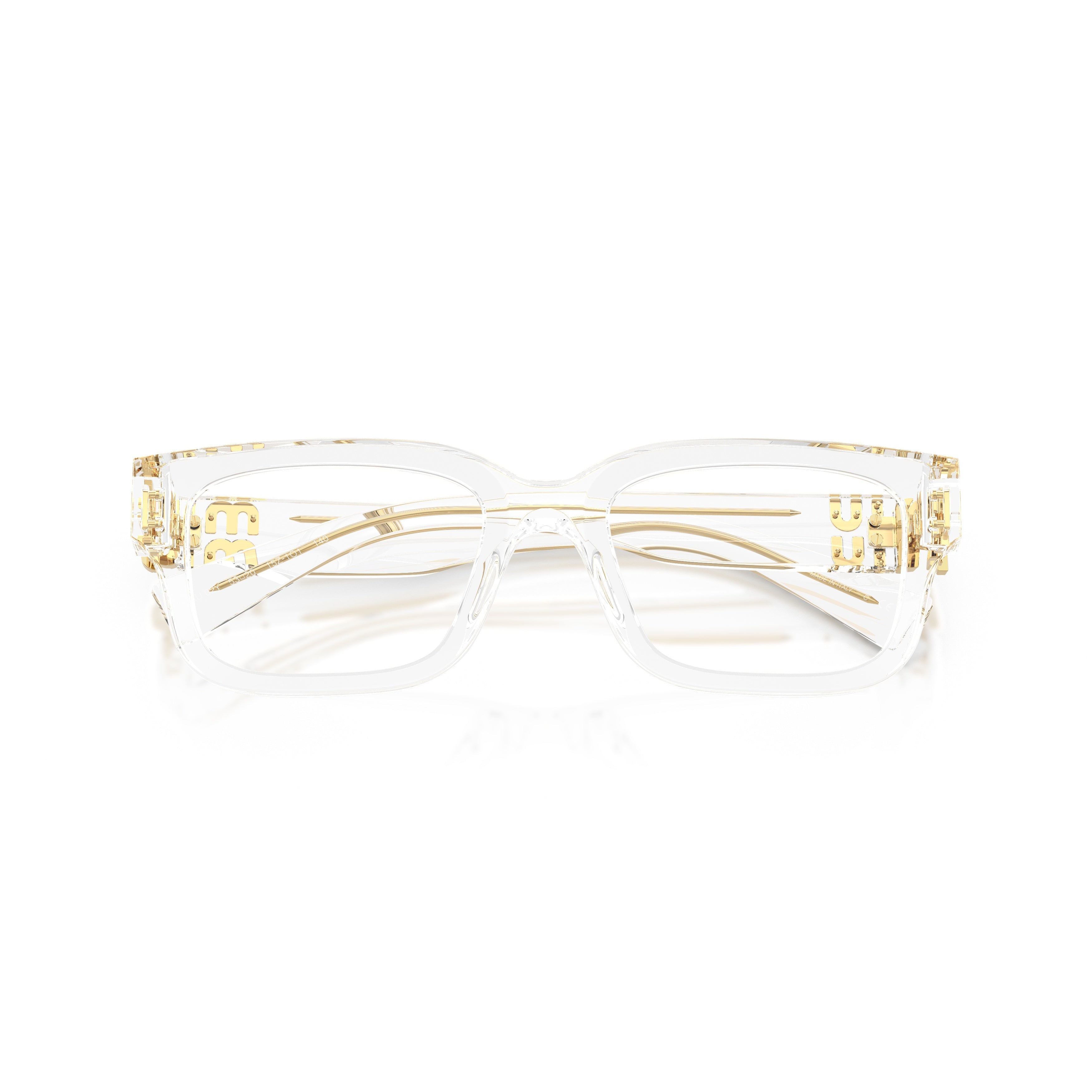 0mu 02yv Transparent Acetate Square Frame Eyeglasses