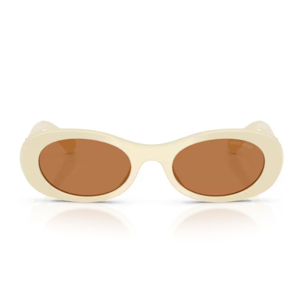 Bold Oversized Oval Sunglasses with Gold Logo Detail
