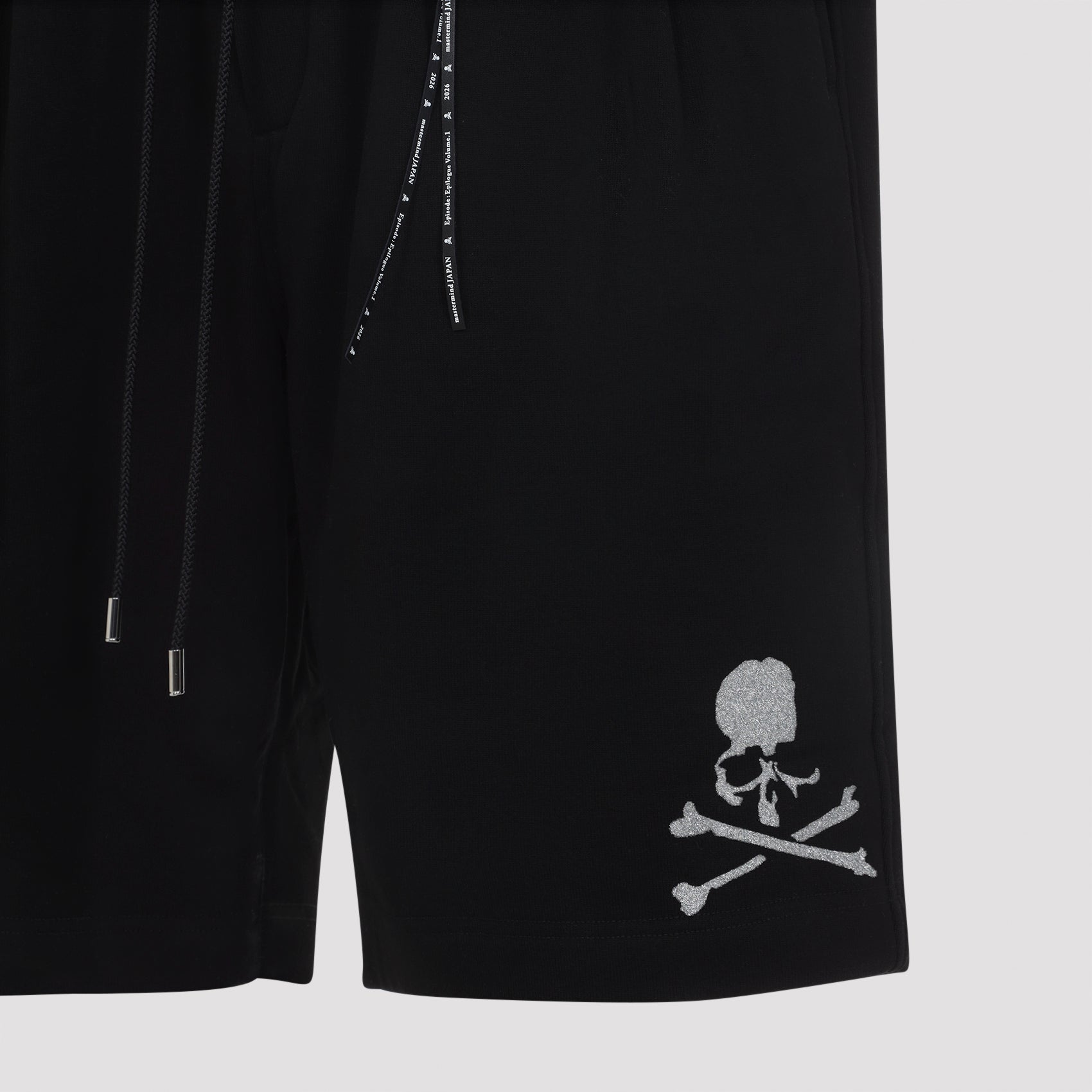 Black Bermuda Shorts with Elastic Waistband