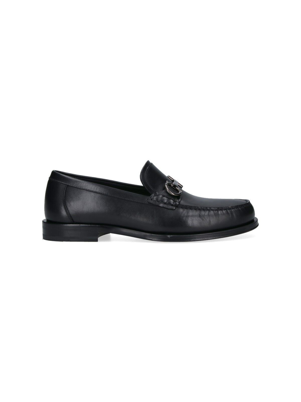 Smooth Leather Moccasin Toe Shoes with Polished Finish