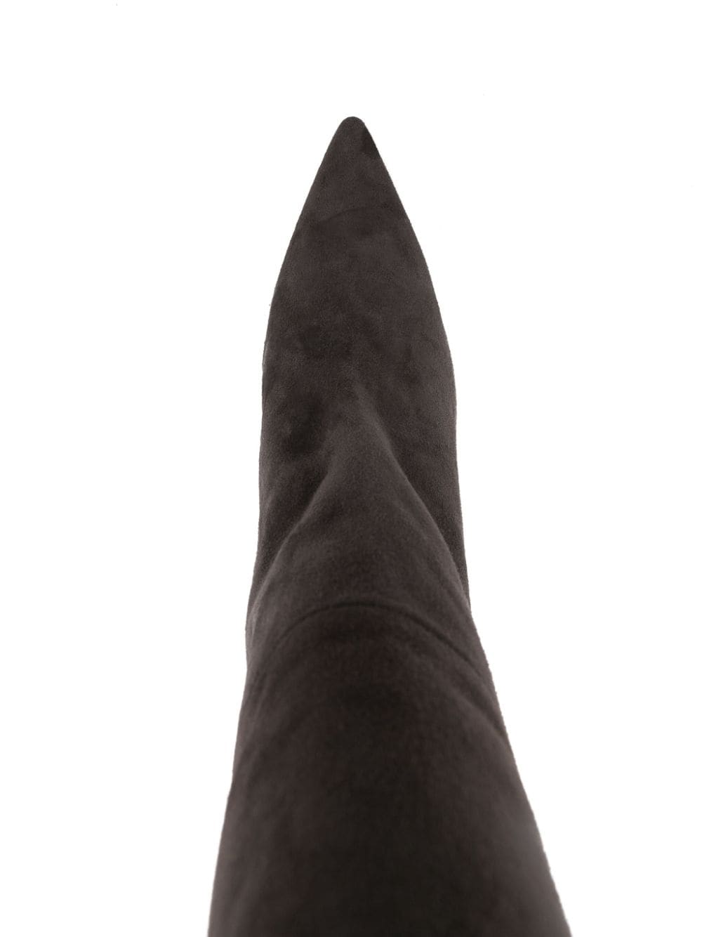 Knee-Length Anthracite Grey Calf Suede Boots
