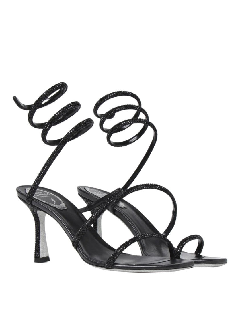 Cleo Crystal Laced-Up Ankle Sa