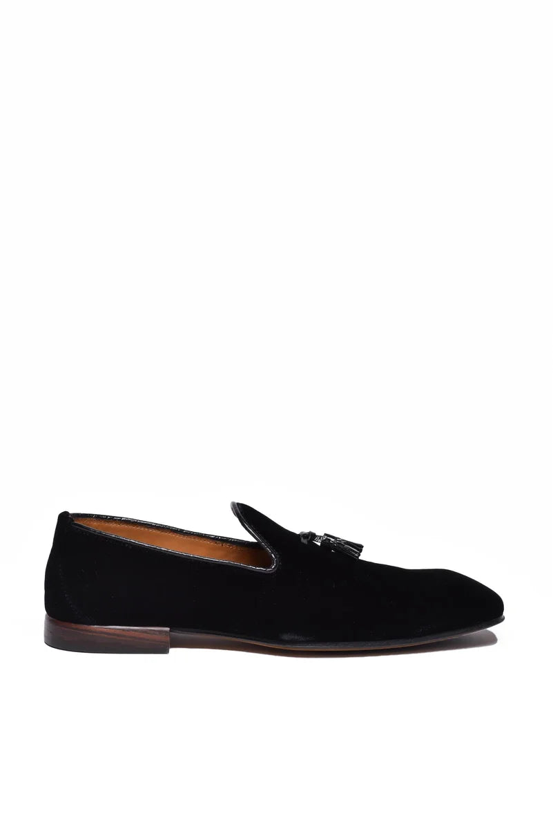 Velvet Loafers - Black