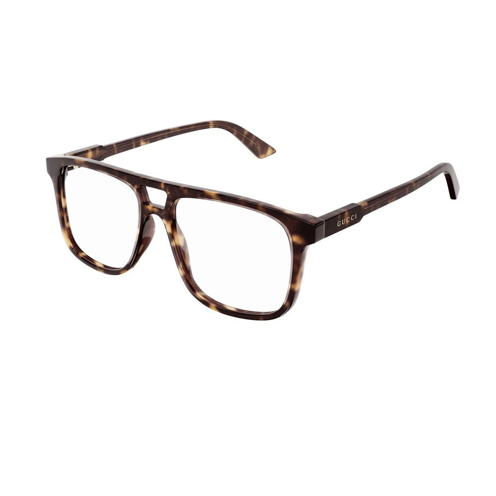 Gg1035O Institutional Logo Line Square Havana Acetate Optical Glasses