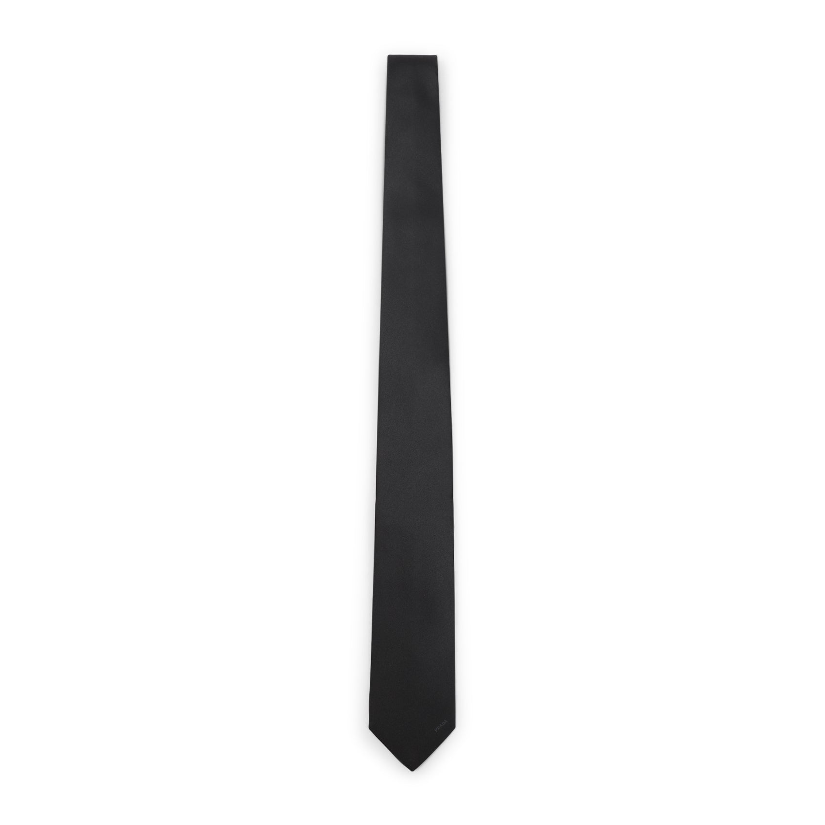 Silk Tie with Subtle Sheen and Discreet Logo