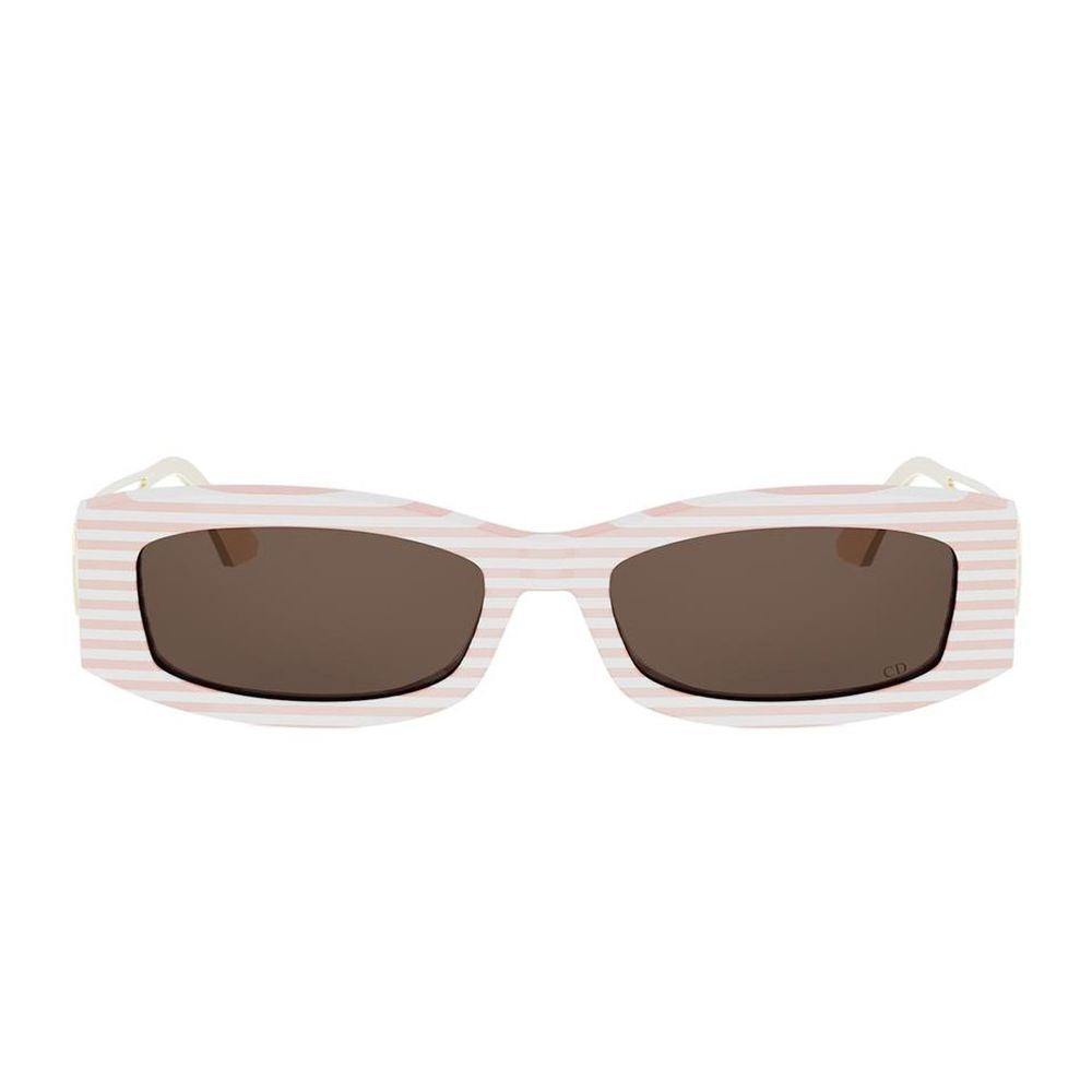 30Montaigne S14I Rectangular Striped Acetate Sunglasses
