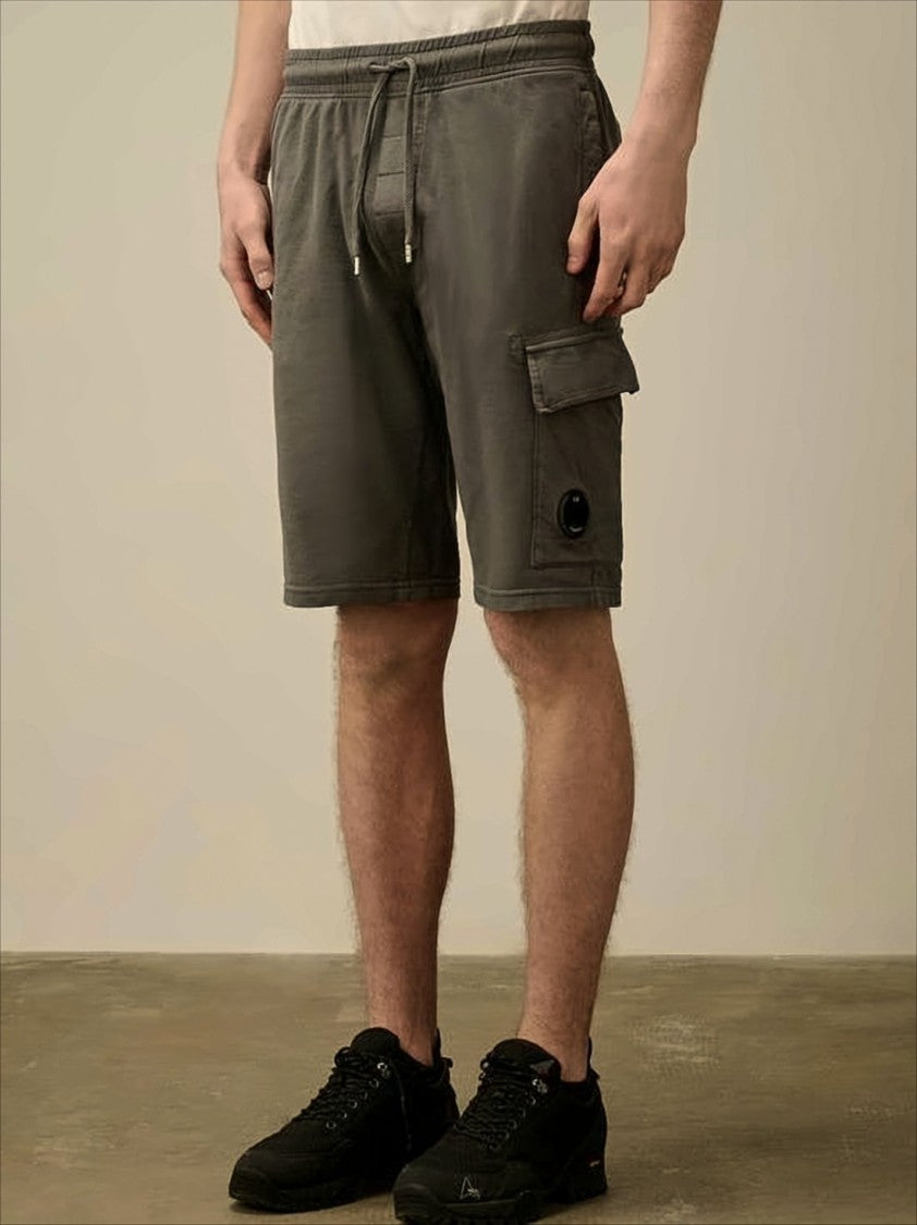 Relaxed Fit Cargo Shorts with Elastic Waistband