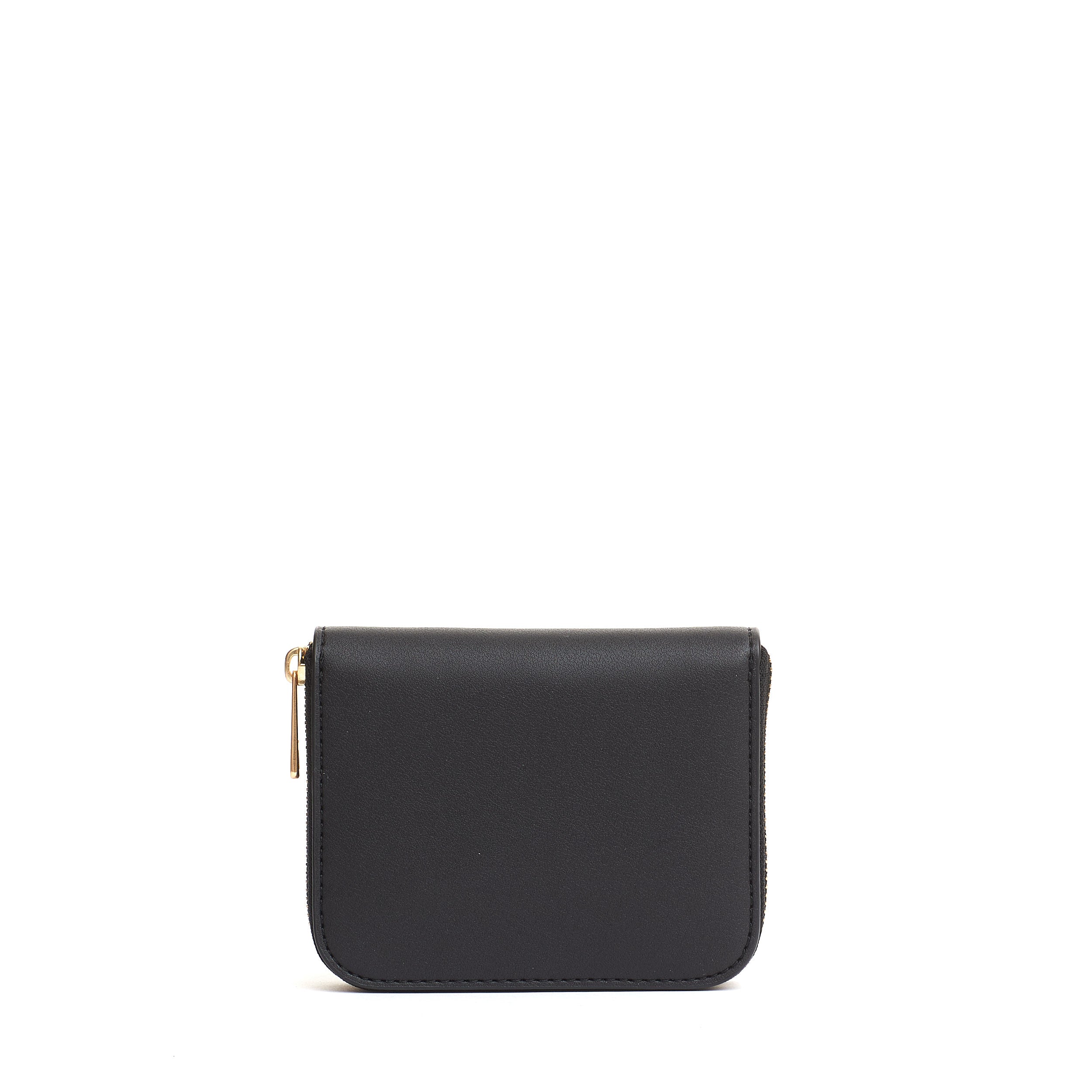 Small Zip Black Wallet